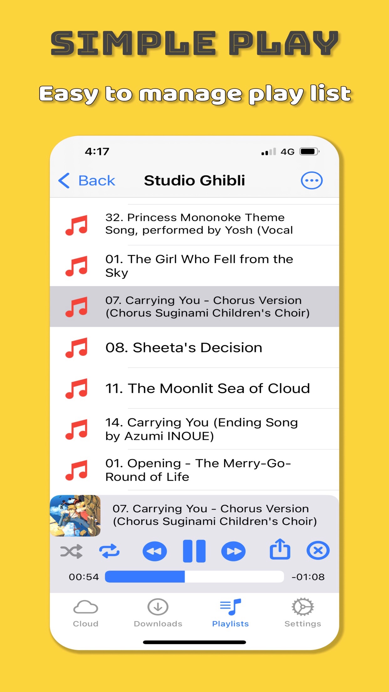 Cloud Player app screenshot