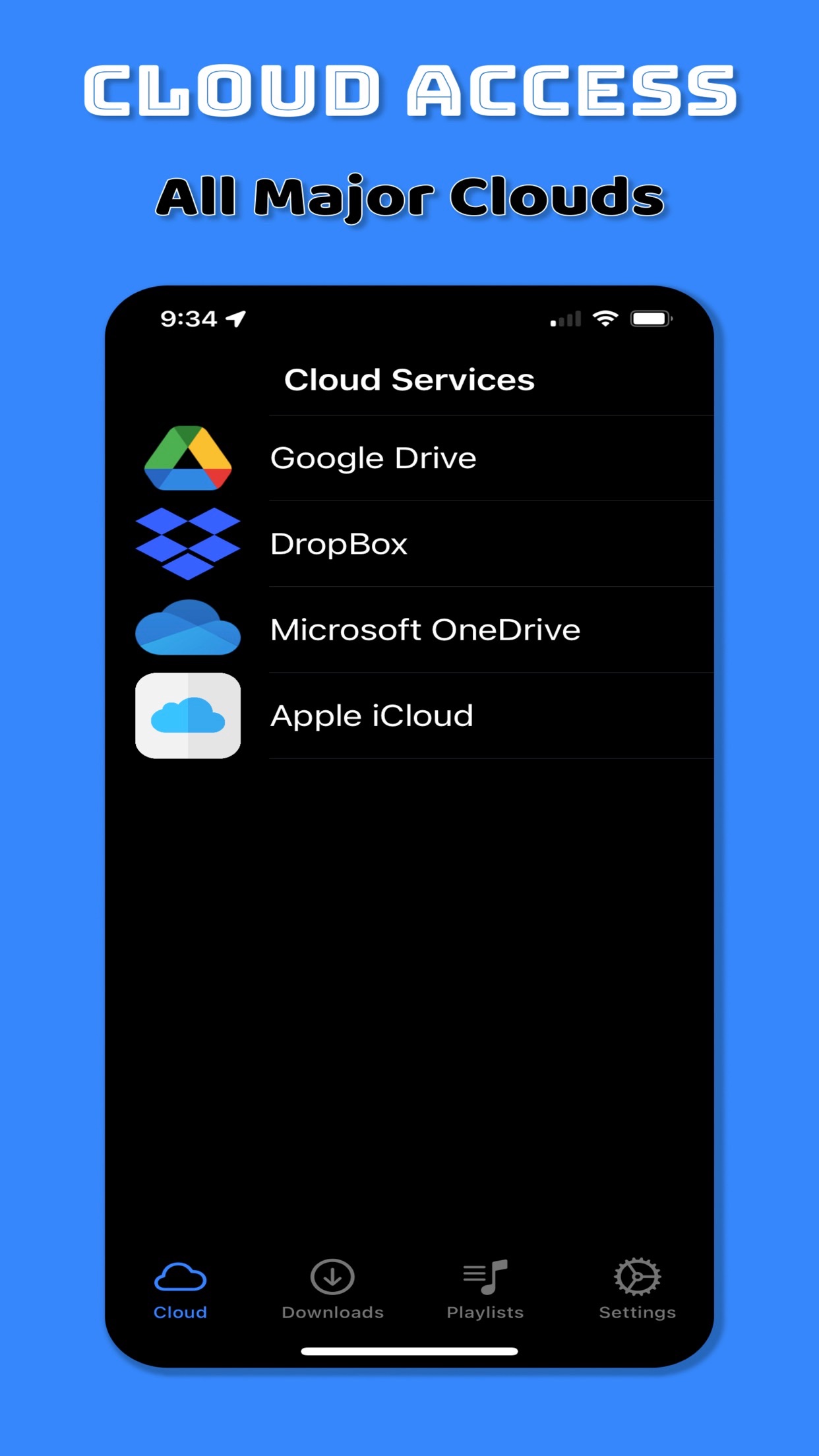 Cloud Player cloud browsing