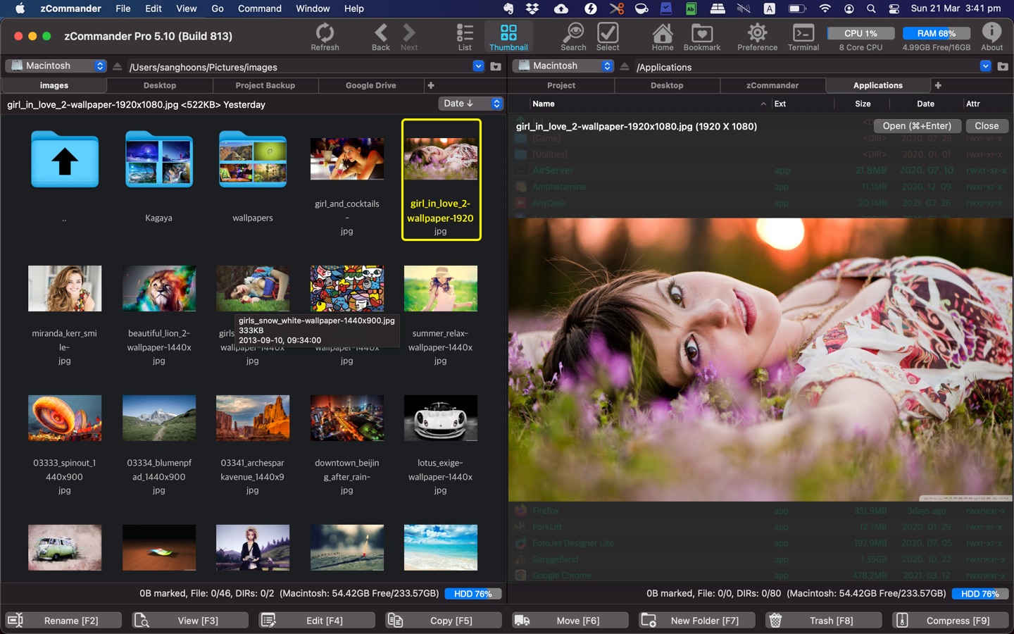 zCommander app screenshot